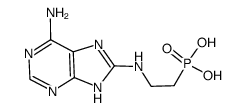 [2-(6-amino-9H-purin-8-ylamino)ethyl]phosphonic acid Structure