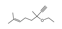 (1-ethynyl-1,5-dimethyl-hex-4-enyl)-ethyl ether结构式