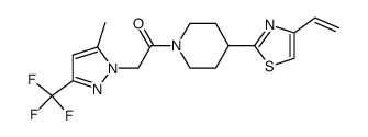 4-(4-ethenyl-2-thiazolyl)-1-[[5-methyl-3-(trifluoromethyl)-1H-pyrazol-1-yl]acetyl]piperidine结构式