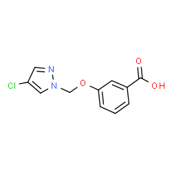 3-[(4-Chloro-1H-pyrazol-1-yl)methoxy]benzoic acid结构式