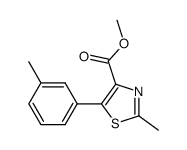 2-methyl-5-m-tolyl-thiazole-4-carboxylic acid methyl ester结构式