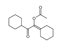 2-acetoxy-1-cyclohexyl-2-cyclohexyliden-ethanone Structure
