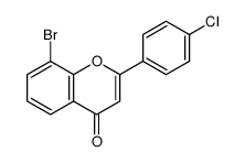 8-bromo-2-(4-chlorophenyl)chromen-4-one Structure