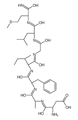 (3S)-3-amino-4-[[(2S)-1-[[(2S)-1-[[(2S,3S)-1-[[2-[[(2S)-1-[[(2S)-1-amino-4-methylsulfanyl-1-oxobutan-2-yl]amino]-4-methyl-1-oxopentan-2-yl]amino]-2-oxoethyl]amino]-3-methyl-1-oxopentan-2-yl]amino]-1-oxo-3-phenylpropan-2-yl]amino]-1-oxopropan-2-yl]amino]-4 Structure
