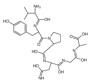 valyl-tyrosyl-prolyl-asparaginyl-glycyl-alanine structure