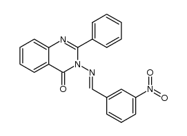 3-{[(3-nitrophenyl)methylene]amino}-2-phenylquinazolin-4(3H)-one Structure