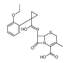 (6R,7R)-7-[[1-(2-ethoxyphenyl)cyclopropanecarbonyl]amino]-3-methyl-8-oxo-5-thia-1-azabicyclo[4.2.0]oct-2-ene-2-carboxylic acid结构式