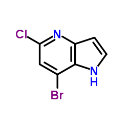 7-Bromo-5-chloro-1H-pyrrolo[3,2-b]pyridine structure