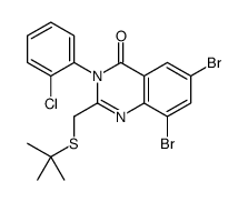 6,8-dibromo-2-(tert-butylsulfanylmethyl)-3-(2-chlorophenyl)quinazolin-4-one Structure