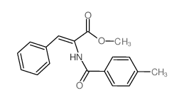 Cinnamic acid, .α.-p-toluamido-, methyl ester (en) Structure