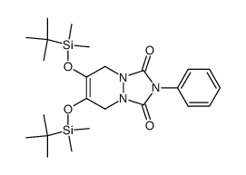 6,7-Bis(tert-butyldimethylsilyloxy)-5,8-dihydro-1H-<1,2,4>triazolo<1,2-a>pyridazin-1,3(2H)-dion结构式