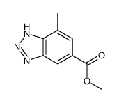 1H-1,2,3-benzotriazole-5-carboxylic acid, 7-Methyl-, Methyl ester Structure