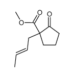 2-<(E)-buten-2-yl>-2-carbomethoxycyclopentanone Structure