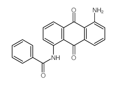 1-氨基-5-苯甲酰胺基蒽醌结构式