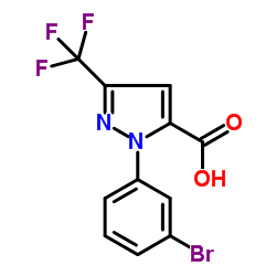 1-(3-Bromophenyl)-3-(trifluoromethyl)-1H-pyrazole-5-carboxylic acid结构式