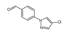 4-(4-Chloro-1H-pyrazol-1-yl)benzaldehyde结构式