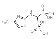 [[(4-methyl-1,3-thiazol-2-yl)amino]-phosphonomethyl]phosphonic acid结构式