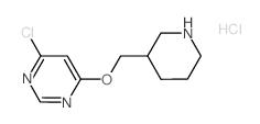 4-Chloro-6-(piperidin-3-ylmethoxy)-pyrimidine hydrochloride Structure