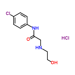 N-(4-Chlorophenyl)-N2-(2-hydroxyethyl)glycinamide hydrochloride (1:1) structure