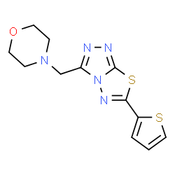 3-(morpholin-4-ylmethyl)-6-(thiophen-2-yl)[1,2,4]triazolo[3,4-b][1,3,4]thiadiazole结构式
