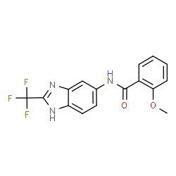 2-Methoxy-N-[2-(trifluoromethyl)-1H-benzimidazol-5-yl]benzamide Structure