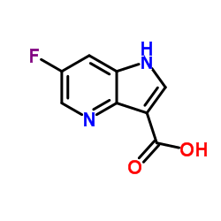 6-Fluoro-1H-pyrrolo[3,2-b]pyridine-3-carboxylic acid结构式