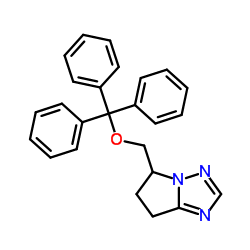 5-(三苯甲游基氧基甲基)-6,7-二氢-5H-吡咯并[1,2-b][1,2,4]噻唑结构式