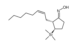 (2R,3R)-2-((Z)-oct-2-en-1-yl)-3-(trimethylsilyl)cyclopentan-1-one oxime Structure