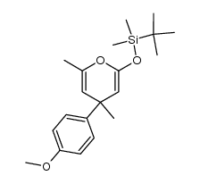 tert-butyl((4-(4-methoxyphenyl)-4,6-dimethyl-4H-pyran-2-yl)oxy)dimethylsilane Structure