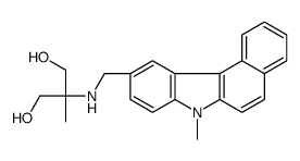 1,3-Propanediol, 2-methyl-2-(((7-methyl-7H-benzo(c)carbazol-10-yl)meth yl)amino)-结构式