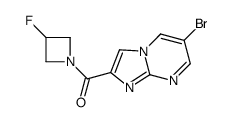 (6-bromoimidazo[1,2-a]pyrimidin-2-yl)-(3-fluoroazetidin-1-yl)methanone结构式
