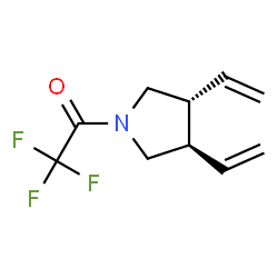 Pyrrolidine, 3,4-diethenyl-1-(trifluoroacetyl)-, trans- (9CI)结构式