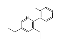 2-fluorophenyl-3,5-diethylpyridine Structure