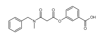 3-[2-(N-methyl-benzylaminocarbonyl)-ethanoyl]-oxybenzoic acid结构式