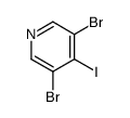 3,5-dibromo-4-iodopyridine结构式