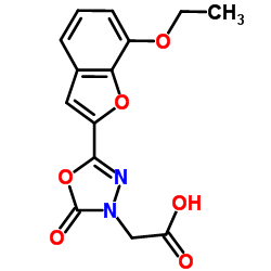 [5-(7-Ethoxy-1-benzofuran-2-yl)-2-oxo-1,3,4-oxadiazol-3(2H)-yl]acetic acid Structure