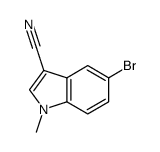 5-bromo-1-methyl-1H-indole-3-carbonitrile结构式