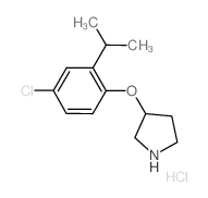 3-(4-Chloro-2-isopropylphenoxy)pyrrolidine hydrochloride结构式