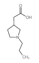 2-(1-Propyl-3-pyrrolidinyl)acetic acid结构式