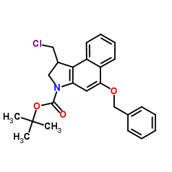 2-Methyl-2-propanyl 5-(benzyloxy)-1-(chloromethyl)-1,2-dihydro-3H-benzo[e]indole-3-carboxylate结构式