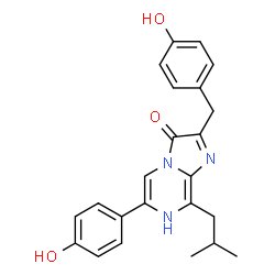 Imidazo[1,2-a]pyrazin-3(7H)-one,6-(4-hydroxyphenyl)-2-[(4-hydroxyphenyl)methyl]-8-(2-methylpropyl)-结构式