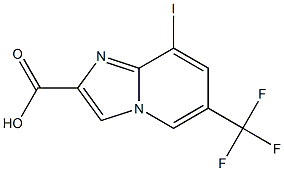 8-Iodo-6-trifluoromethyl-imidazo[1,2-a]pyridine-2-carboxylic acid结构式