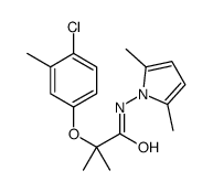 2-(4-chloro-3-methylphenoxy)-N-(2,5-dimethylpyrrol-1-yl)-2-methylpropanamide结构式
