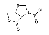 4-Thiazolidinecarboxylic acid, 3-(chlorocarbonyl)-, methyl ester, (R)- (9CI)结构式