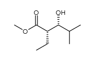 (2S,3R)-methyl 2-ethyl-4-methyl-3-hydroxypropanoate结构式