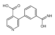 3-(3-carbamoylphenyl)pyridine-4-carboxylic acid Structure