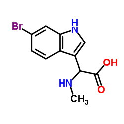 (6-Bromo-1H-indol-3-yl)(methylamino)acetic acid结构式