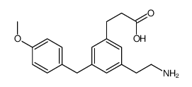 3-(3-(2-Aminoethyl)-5-(4-methoxybenzyl)phenyl)propanoic acid structure