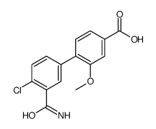 4-(3-carbamoyl-4-chlorophenyl)-3-methoxybenzoic acid结构式