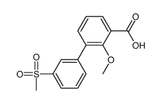 2-methoxy-3-(3-methylsulfonylphenyl)benzoic acid结构式